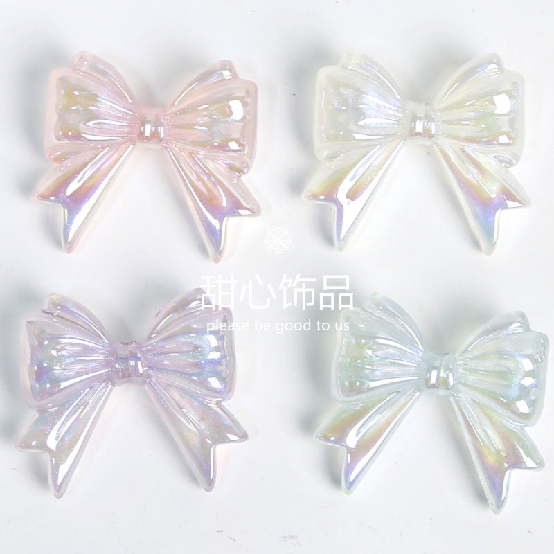 Wholesale 10PCS Starry Sky Bright Galaxy Bow Tie Diy Mobile Phone Chain Bag Pendant Jewelry