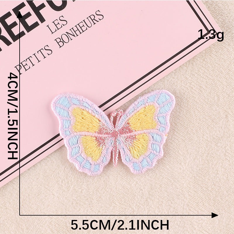 Wholesale Animal colored butterfly embroidery DIY Patches