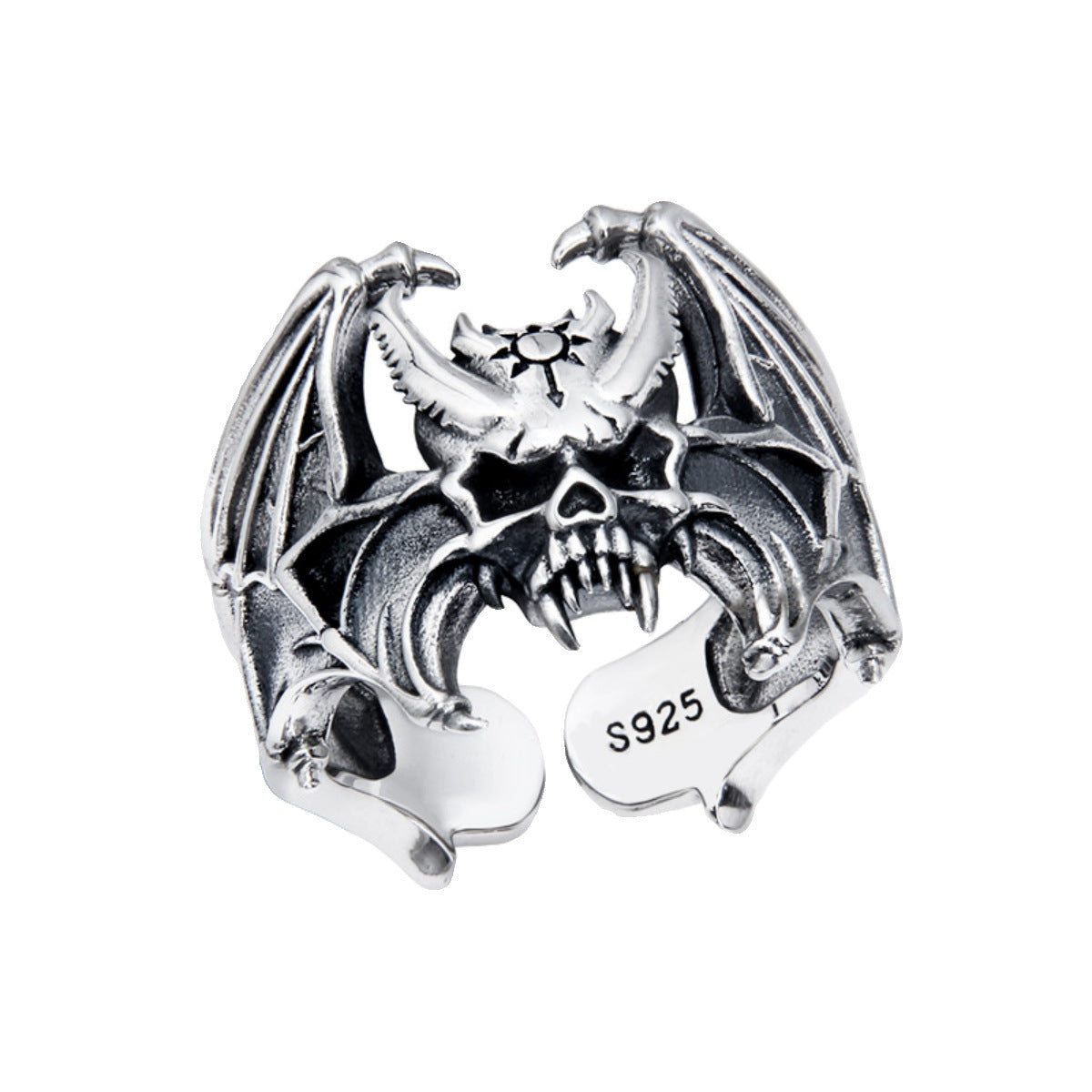Wholesale Vintage Skull Bat Ring