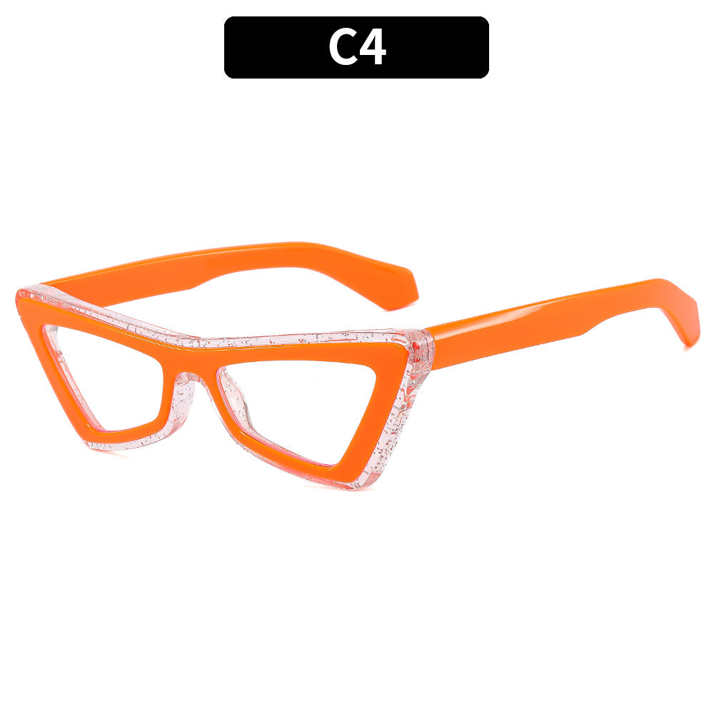 Gafas de sol de PC de Light PC con espejo de gato triangular triangular