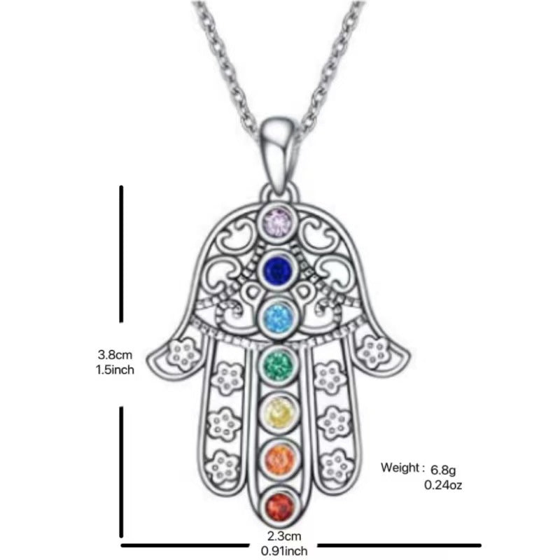 Wholesale Hand of Fatima Small Palm Buddha Hand Clavicle Necklaces