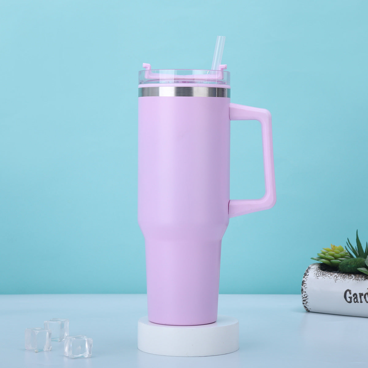 Wholesale stainless steel thermos cup 40oz car cup with handle vacuum large capacity portable sports kettle ice bully