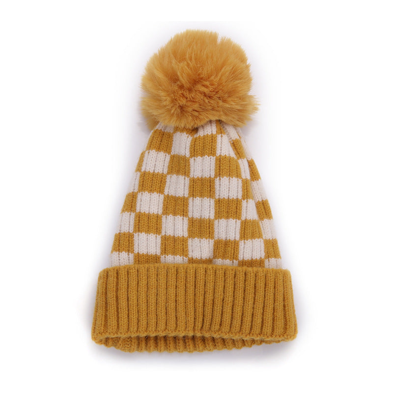 Wholesale Checkerboard Knit Beanie