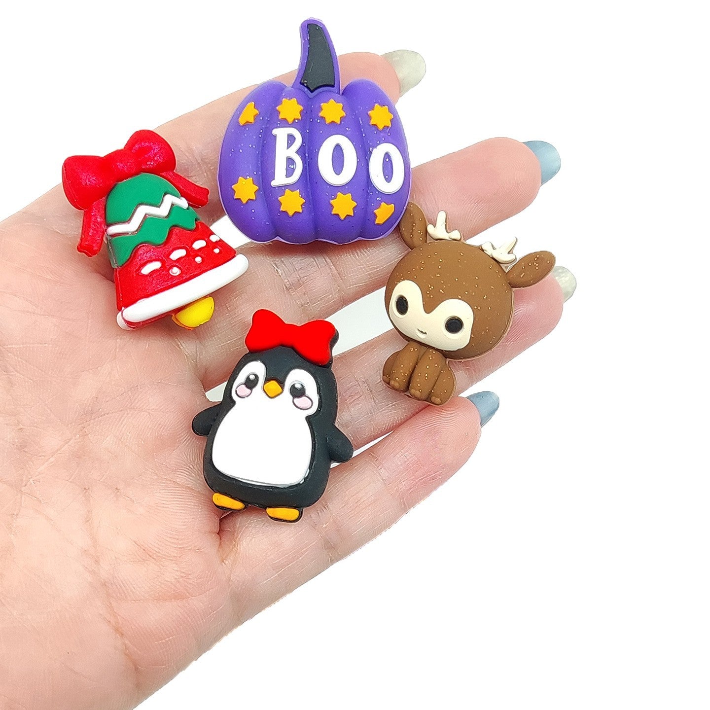 Wholesale 20pcs/psck   Christmas  silicone 3D Focal Beads