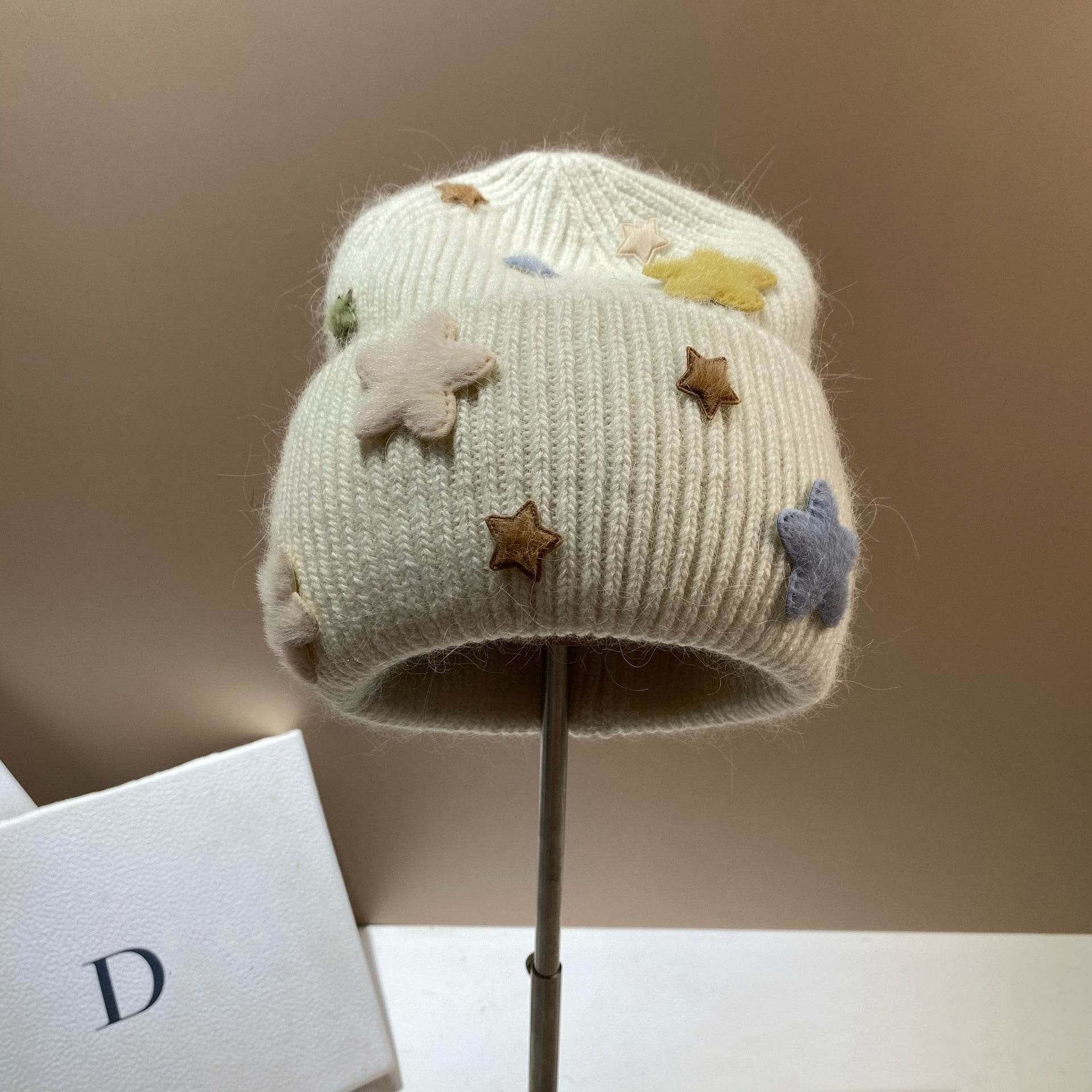 Wholesale Autumn and Winter Rabbit Fur Cute Star Knitted Hat