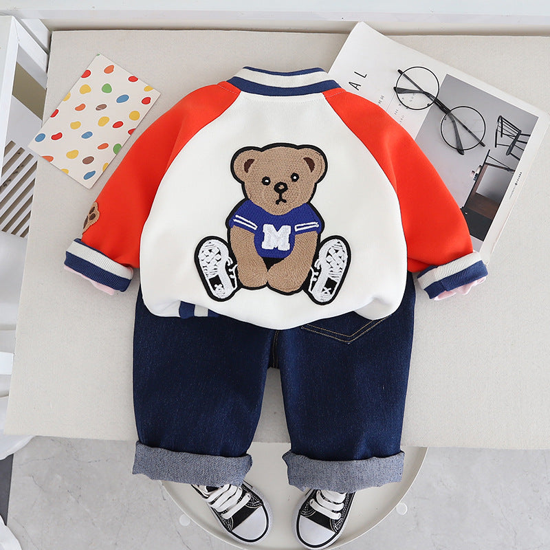 Wholesale Children's Cotton Casual Jackets and Pants Sets