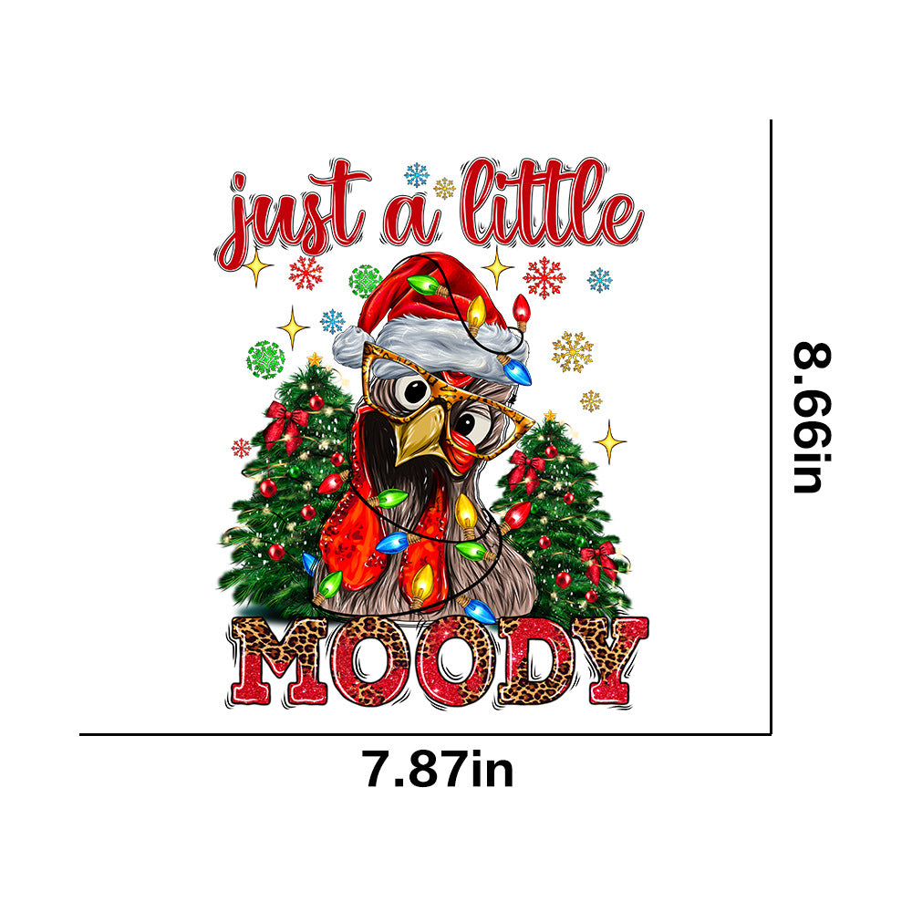 Wholesale 10pcs  Christmas heat transfer stickers  UV DTF Ready to Press Transfers Wraps