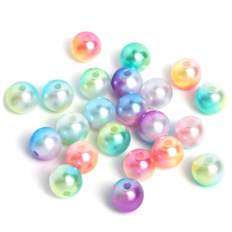 Wholesale 10mm Dual Color Gradient Beads ABS Imitation Pearl DIY Bead Accessories