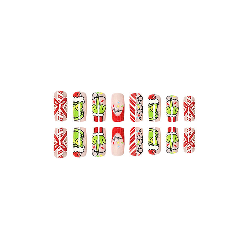 Wholesale Plastic Christmas Bow Fake Nails