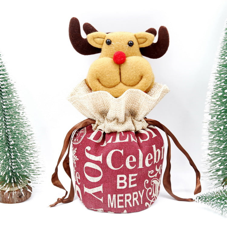 Wholesale Brushed Velvet Apple Bag Guest Gift Candy Wrapping Bag Christmas Gift Bag