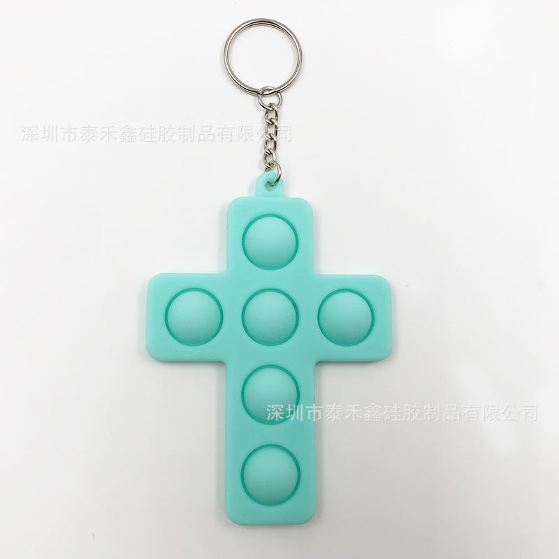 Wholesale Silicone Rodent Killer Keychain Finger Bubble Music Decompression Toys