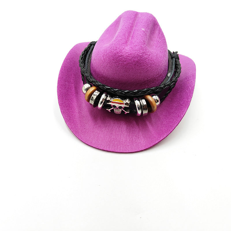 Wholesale Yama gentleman cowboy hat son mini pet hat birthday party hat weilai car 66 ornament hat