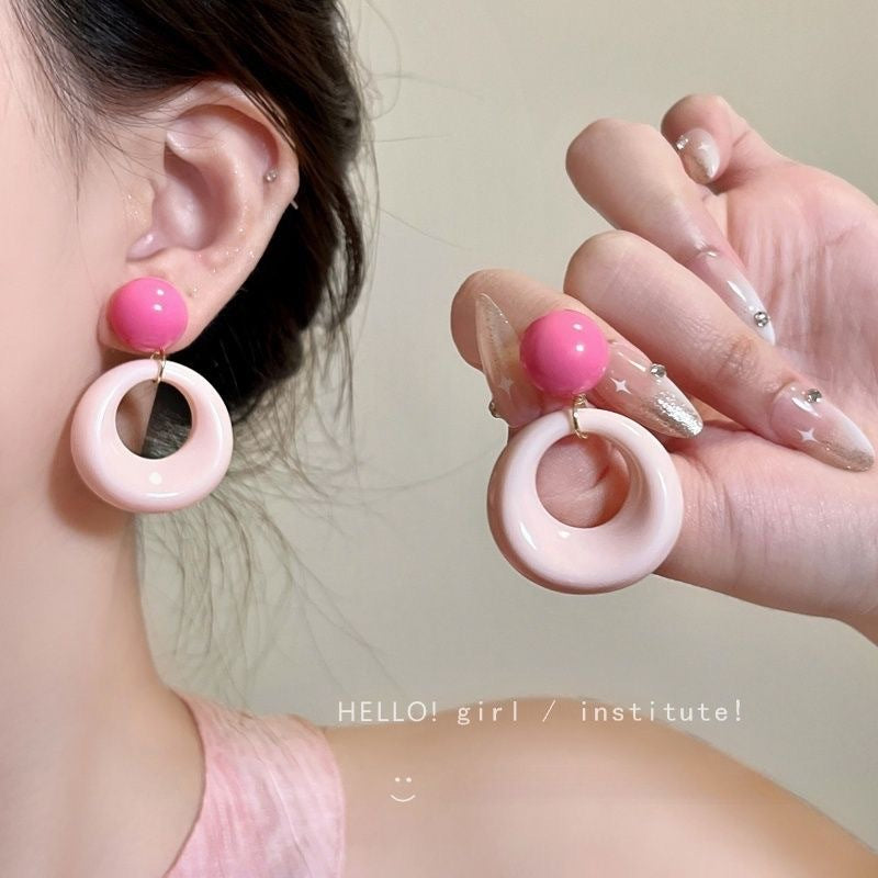 Wholesale Dopamine colorful beaded earrings