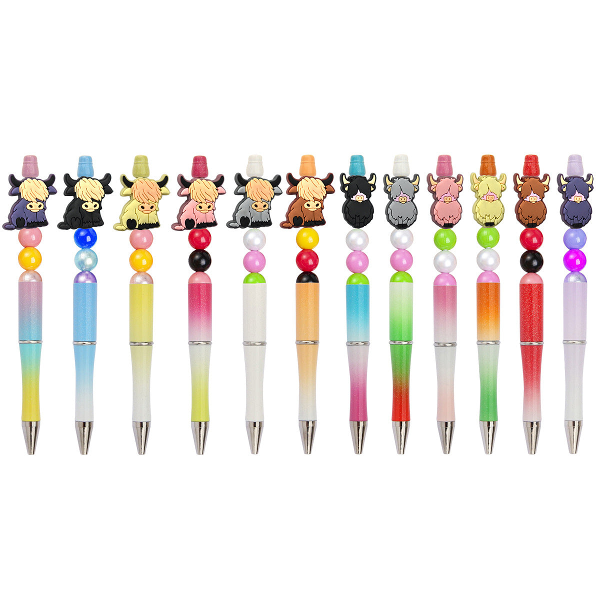 Wholesale  Random 100pcs/pack  Cartoon animal beaded pens