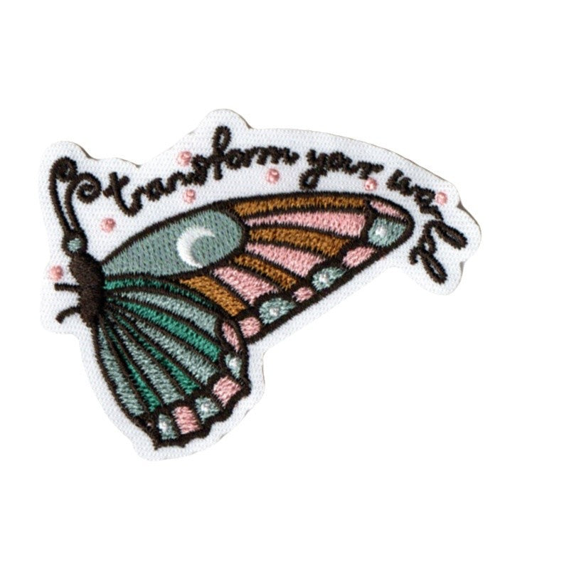 Wholesale Bohemian-inspired text with floral design DIY Patches