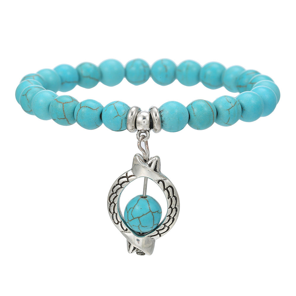 Wholesale Vintage Turquoise Cross Starfish Turtle Bracelet