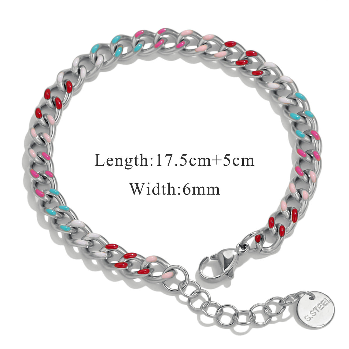 Wholesale Colorful Bracelets for Men and Women Stainless Steel Non-Fading Jewelry
