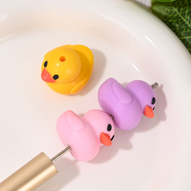 Wholesale 10pcs/pack Cute 3D duck rubber beads