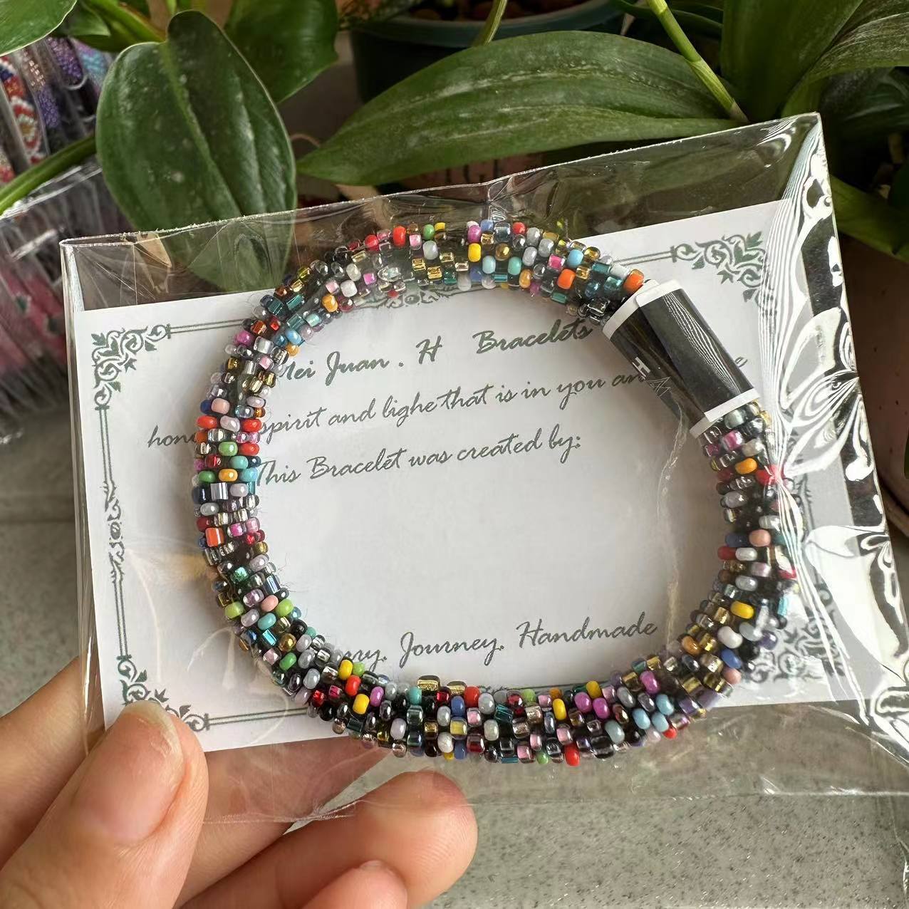 Wholesale Hand-woven Japanese Essential Oil Diffuser Beads Nepal Bracelet