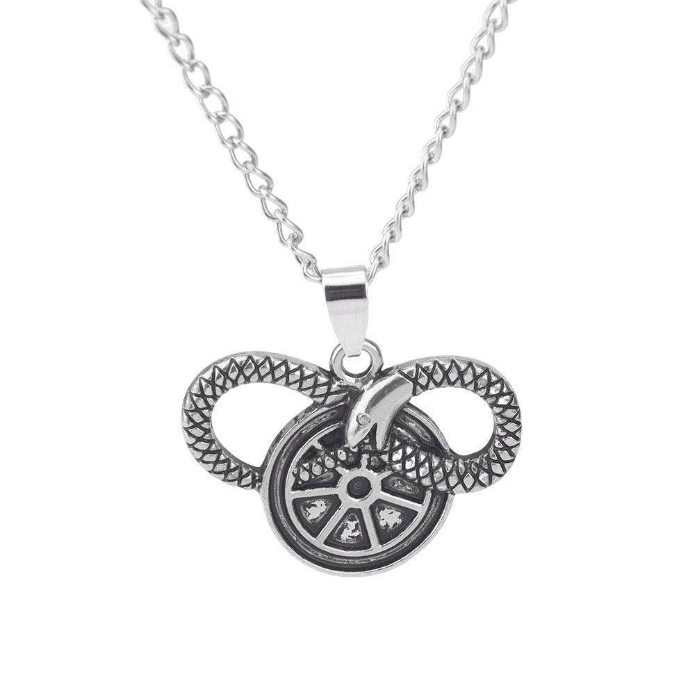 Wholesale Circular snake wrapped necklace