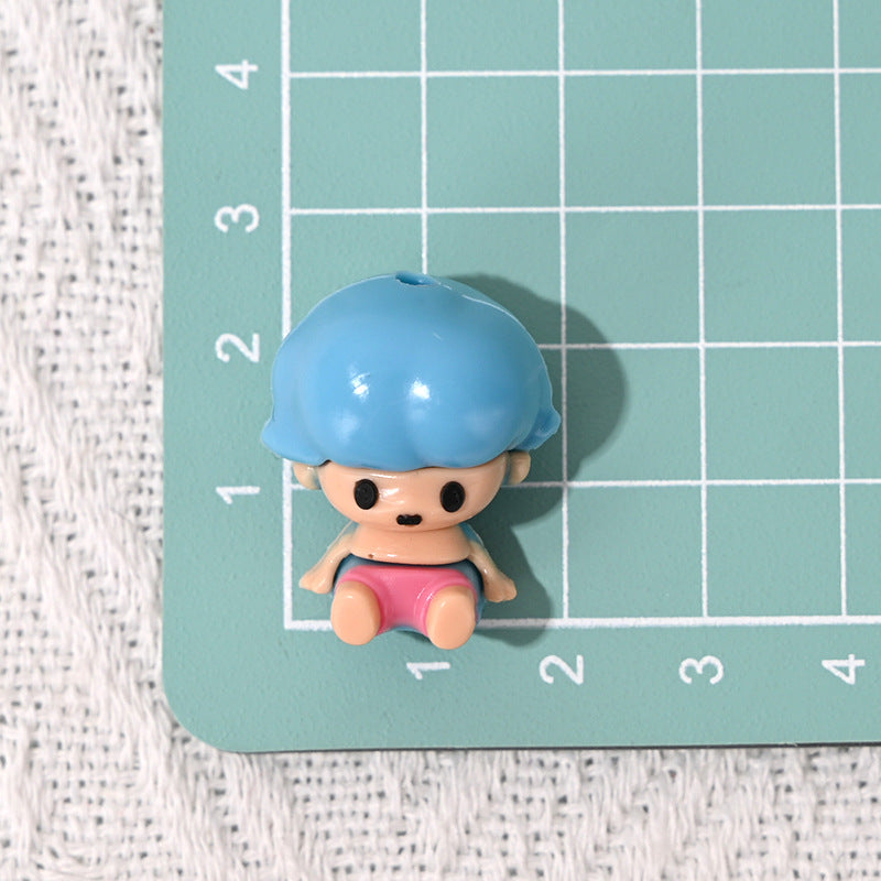 Wholesale 10pcs 3D Cartoon Character Sitting Pose Focal Beads OLY Exclusive