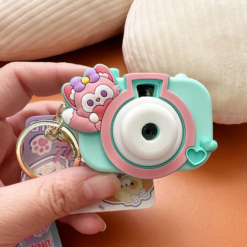 Wholesale Cute Rainbow Projection Camera PP Keychains