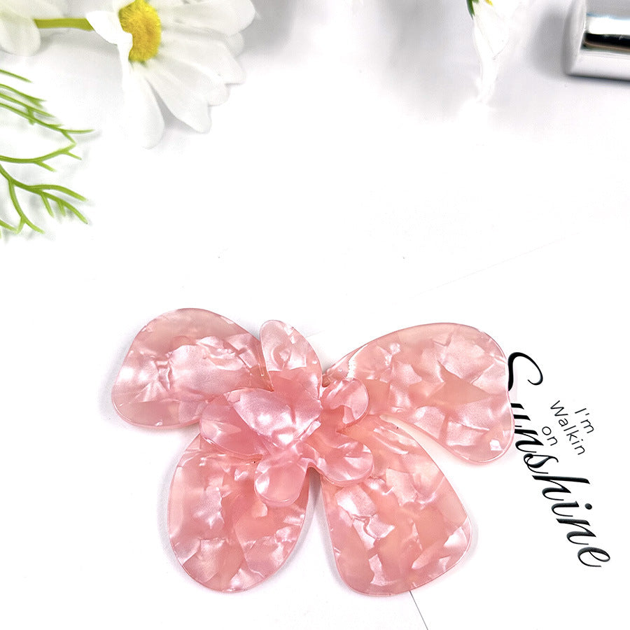 Wholesale 10pcs 8cm Loose Powder Acetate Sheet Large Flower Acrylic DIY Patch Accessories