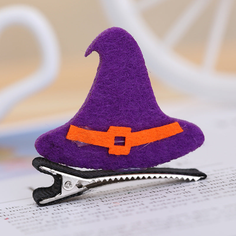 Wholesale Halloween Costume Cute Bat Ghost Wizard Hat Pumpkin Three-dimensional Hairpin