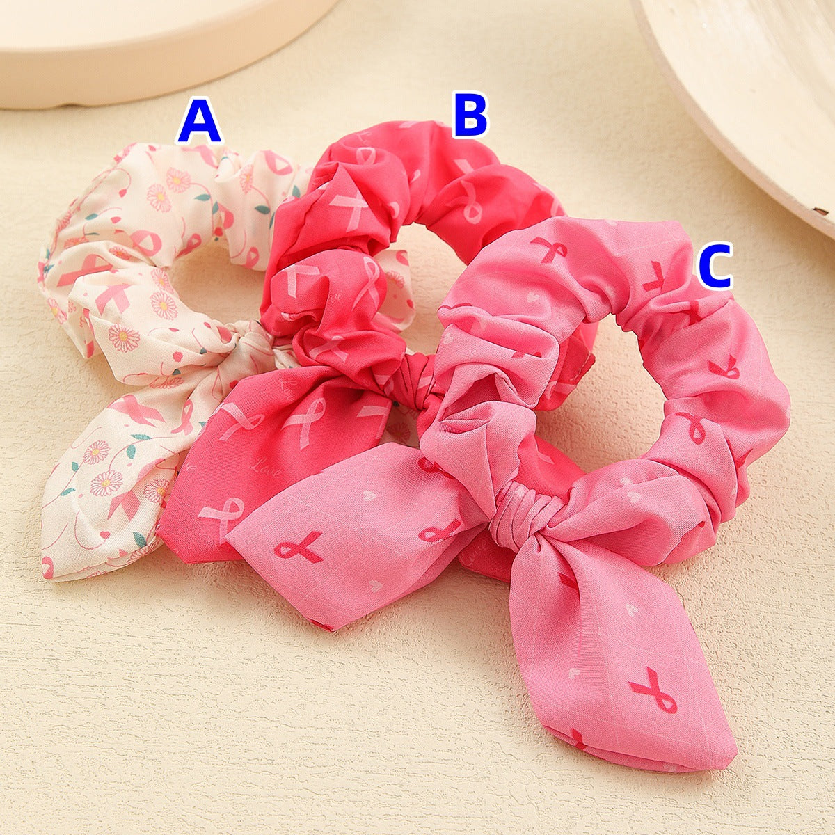 Wholesale Cute Original Design Rabbit Ear Hair Scrunchies