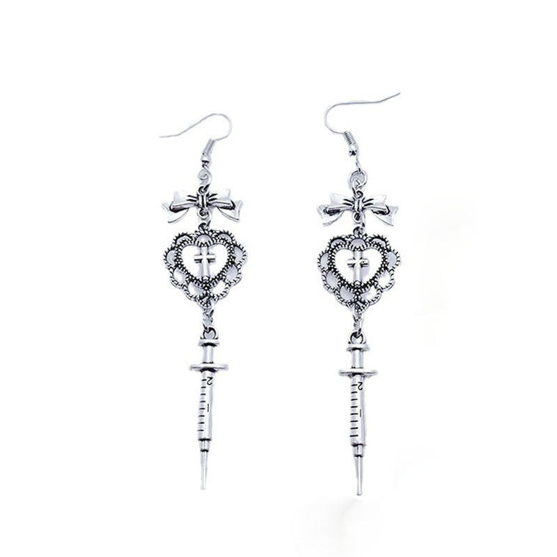 Wholesale Dark retro style Gothic Baroque love bow earrings
