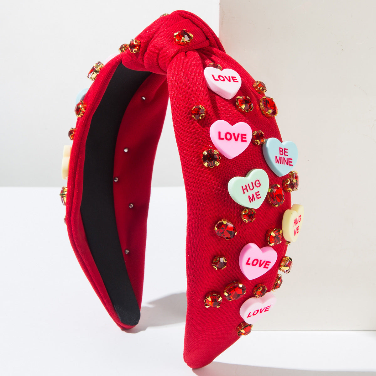 Wholesale Valentine's Day Heart-shaped Letter Hand-knotted Diamond  Hair Clips