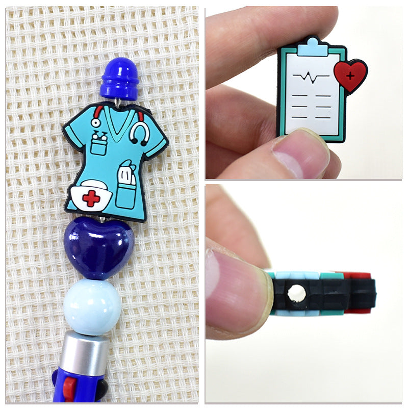 Wholesale  Random 100pcs/pack  Cartoon Medical Nurse Series Beads  Focal Beads