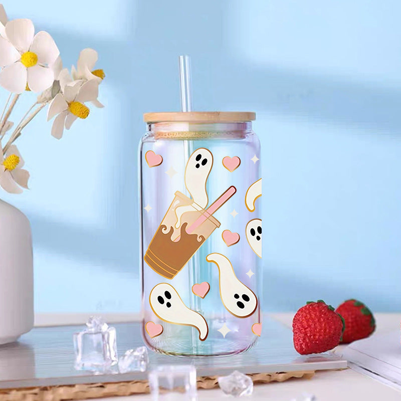 Wholesale Beverage Halloween Series 16oz Cup UV DTF Wraps