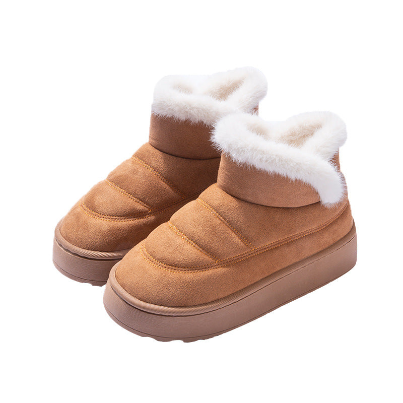Wholesale Suede Padded Warm Home Fleece Snow Boots