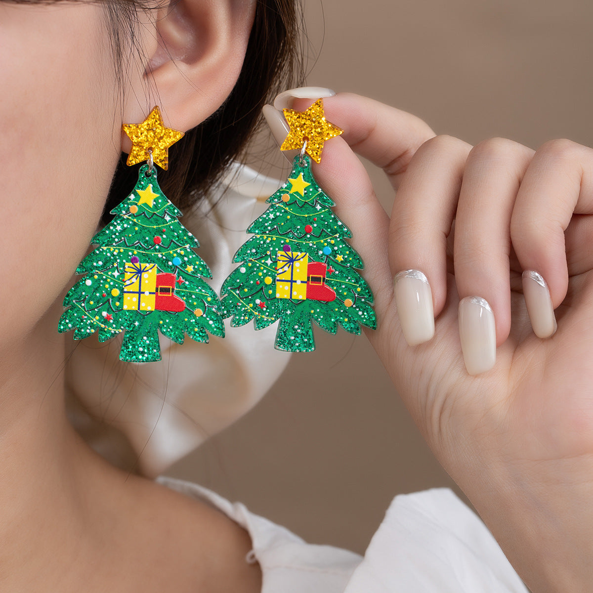 Wholesale Christmas snowflake earrings