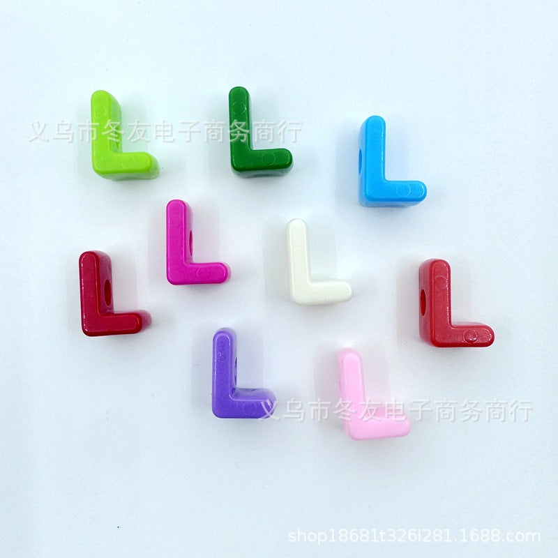 Wholesale  20pcs/pack   Acrylic large-hole letter Letter Beads