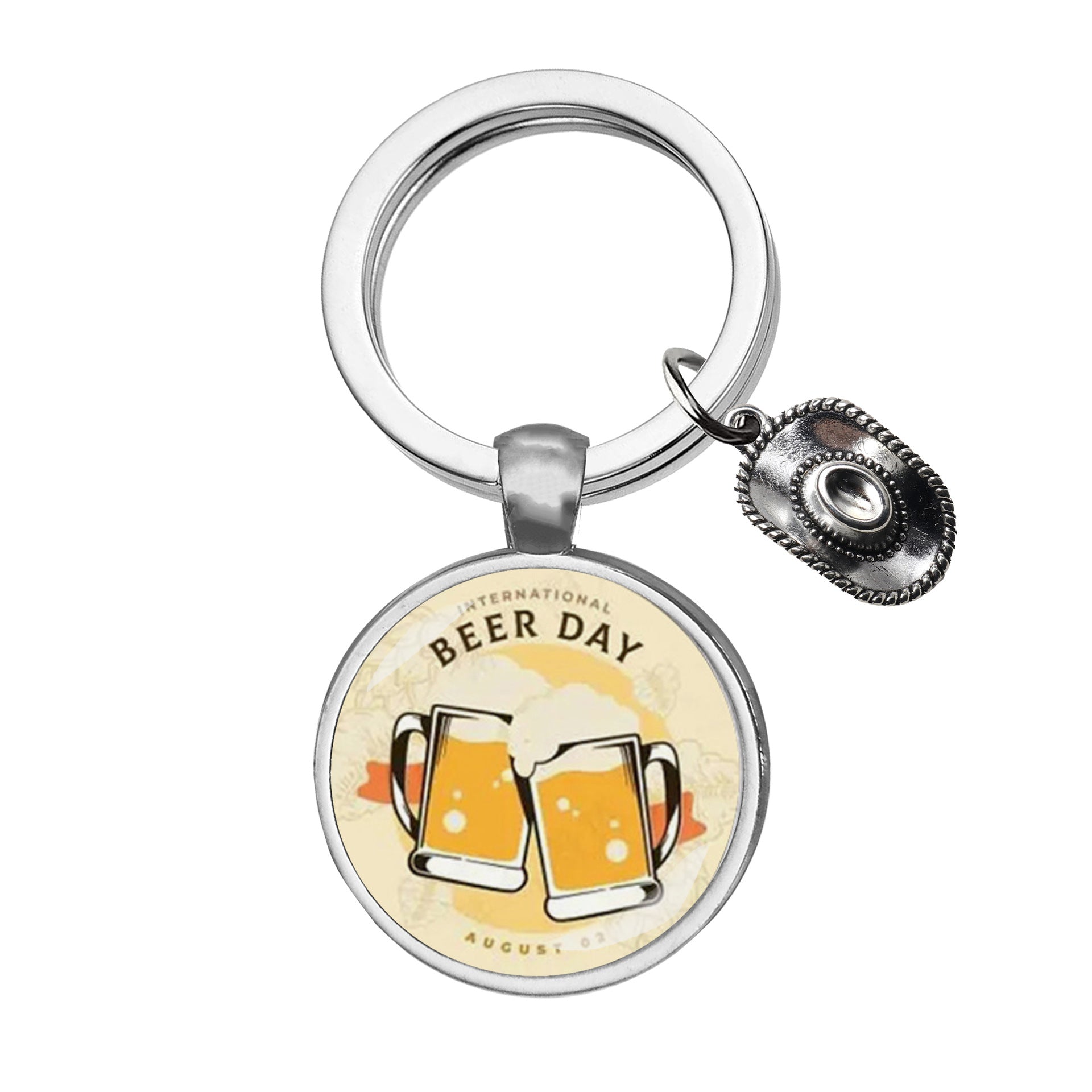 Wholesale Cowboy Hat Beer Stainless Steel Keychain