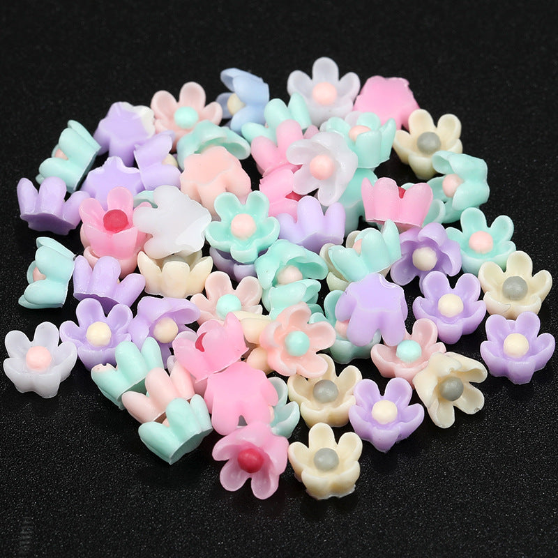 Wholesale 200PCS/PACK Mini Resin Accessories Rose Cherry Blossom Nail Art Jewelry Beads