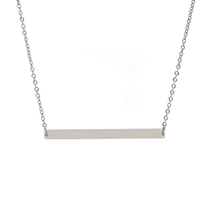 Wholesale Stainless steel titanium necklace 18K gold plated clavicle chain