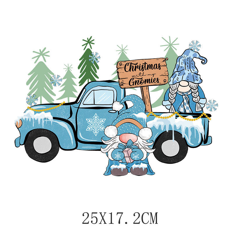 Wholesale 10pcs/pack Blue Snowman Christmas UV DTF Ready to Press Transfers Wraps