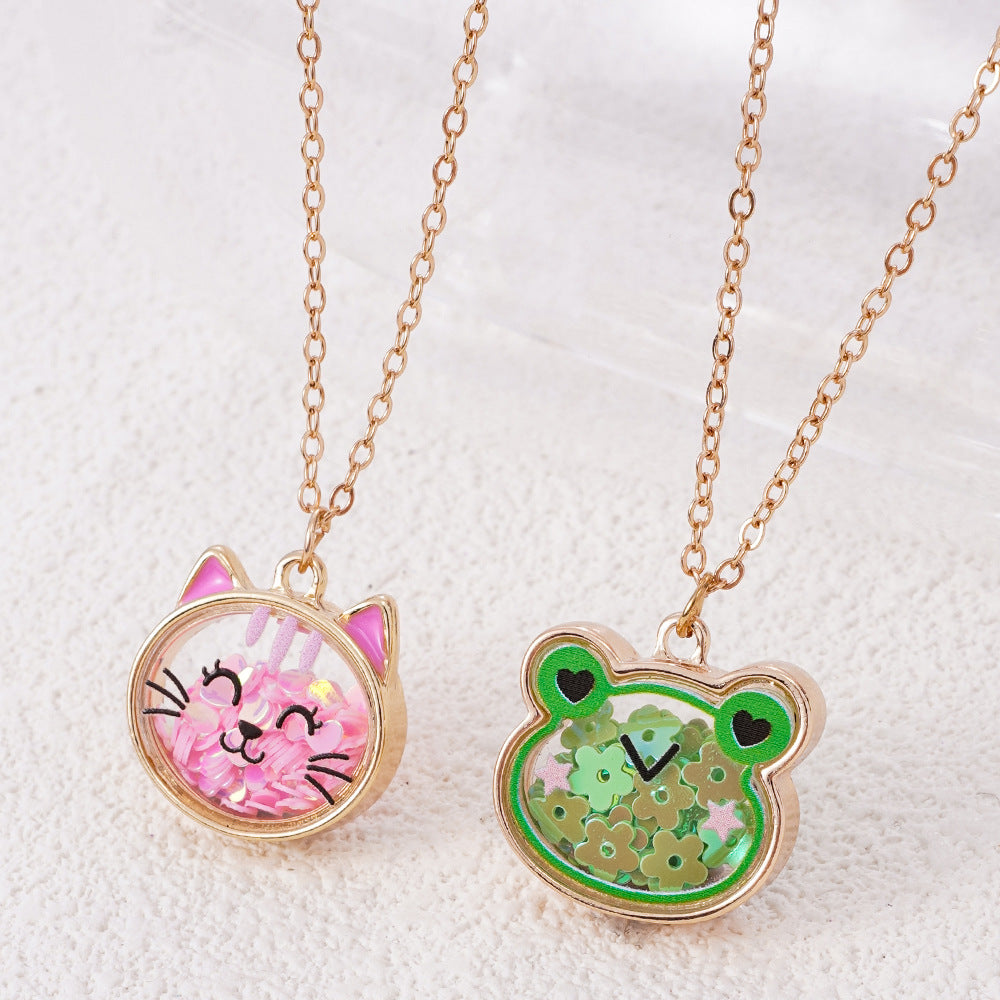 Wholesale Cute Cat Frog Bear Kidsren' s Necklace