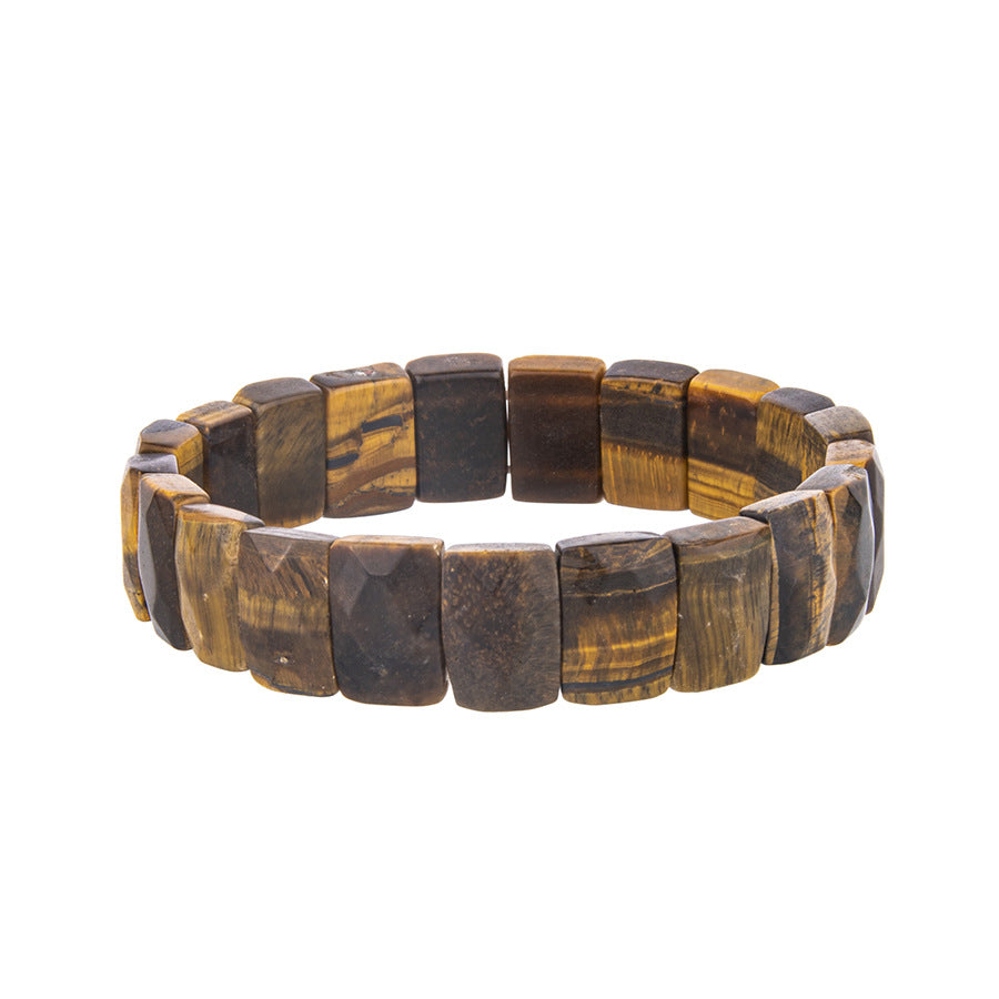 Wholesale Natural Stone Crystal Facet Semi-precious Stone Agate Bracelet