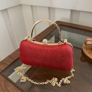 Wholesale texture exquisite simple western style small bag lock buckle shoulder chain messenger bag