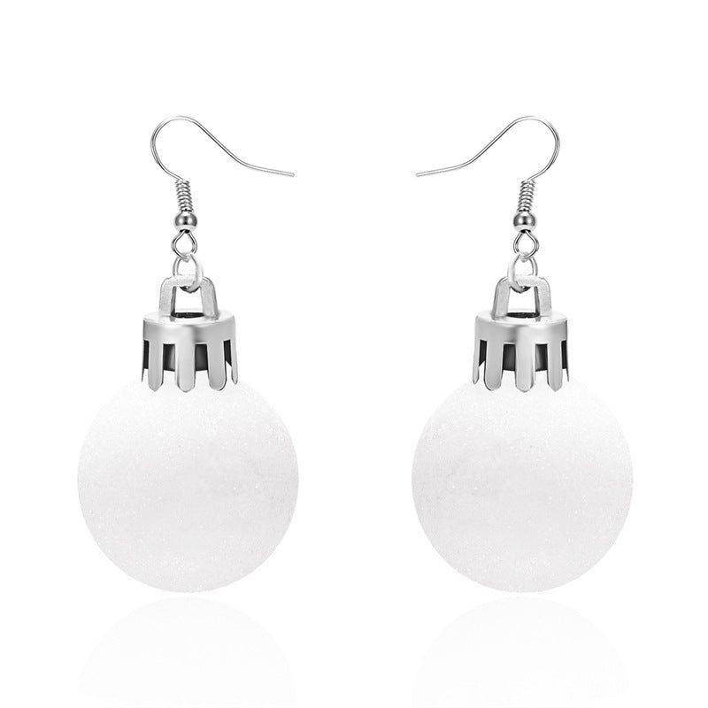 Wholesale Ball Christmas Bulb Earrings Colorful Christmas Earrings