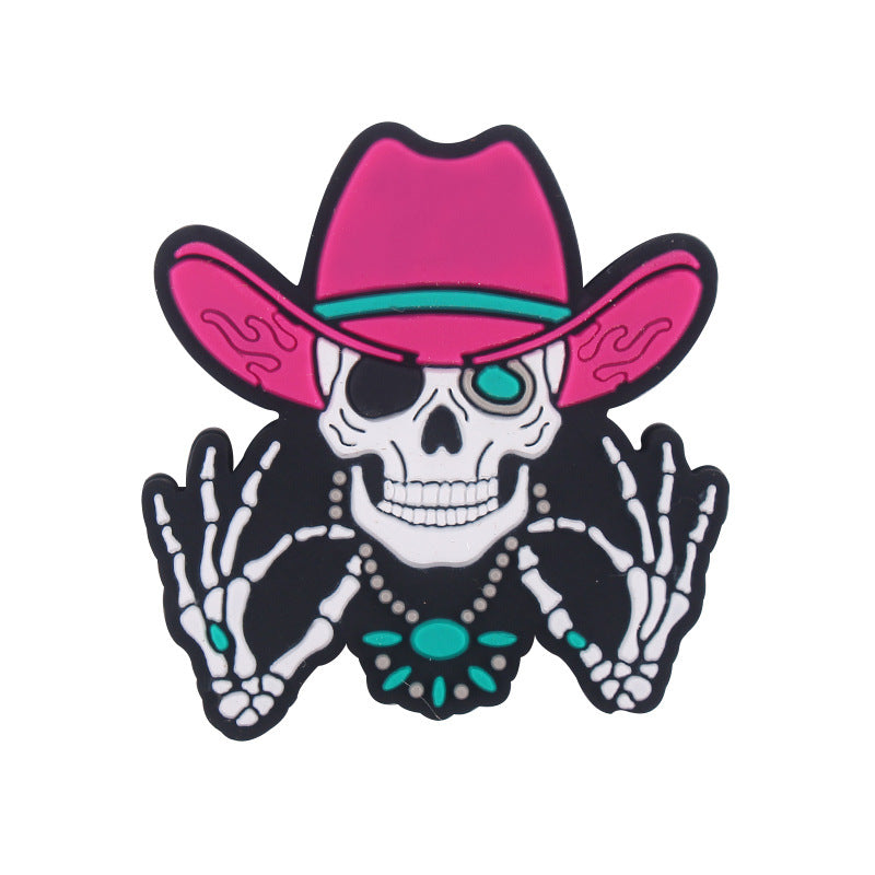 Wholesale 3pcs Funny Skull Silicone DIY Accessories Beads