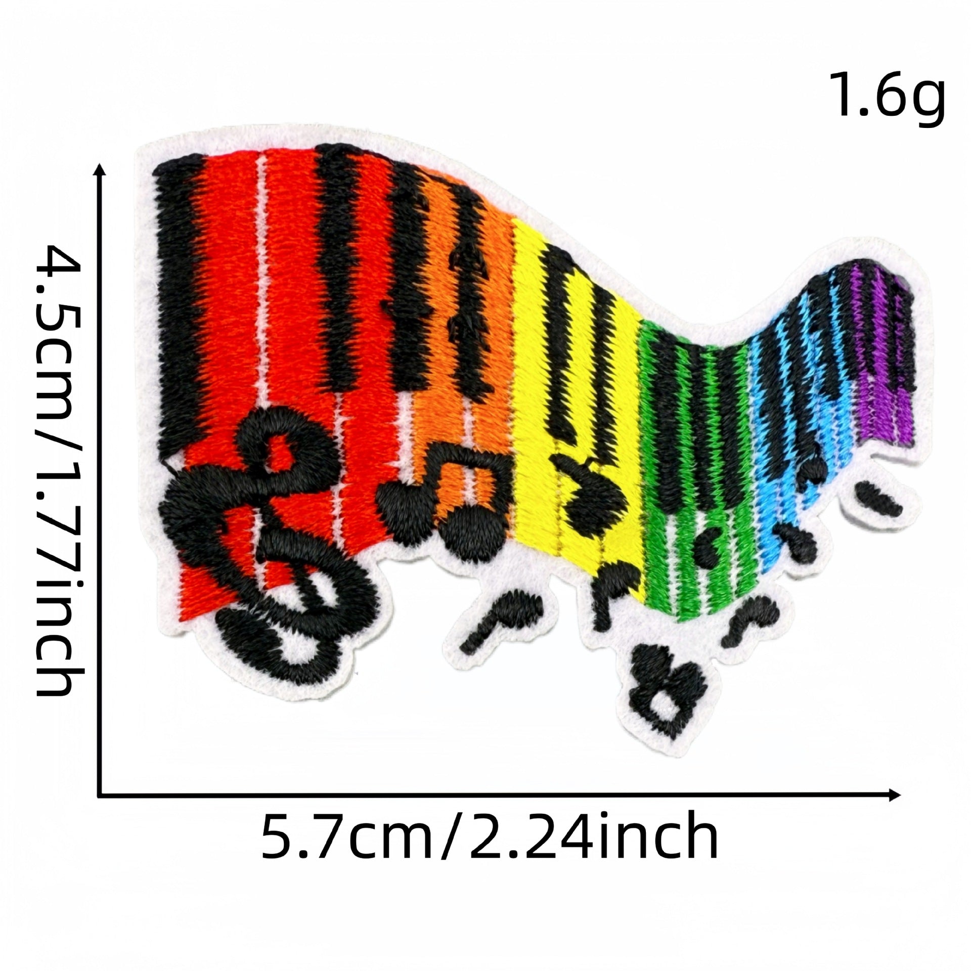 Wholesale Cartoon Music Note Embroidered Patches Iron On Clothing Accessory Trendy Decorative Gift And Boutique Resale