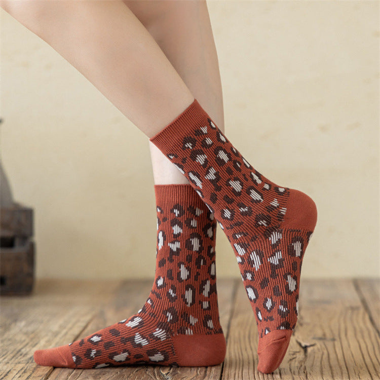 Wholesale Cotton Leopard Print Stockings