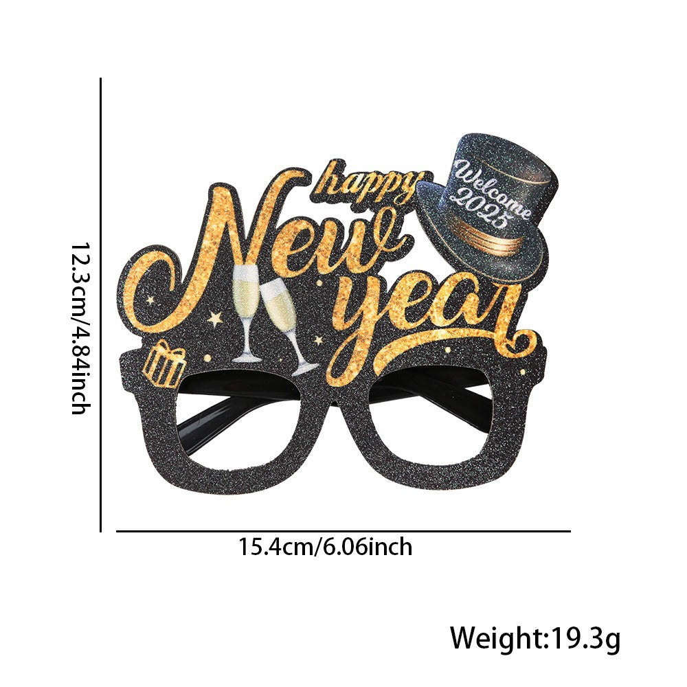 Wholesale 2025 Black Gold Glasses Party Dress up Fireworks Glasses Frame Decorations