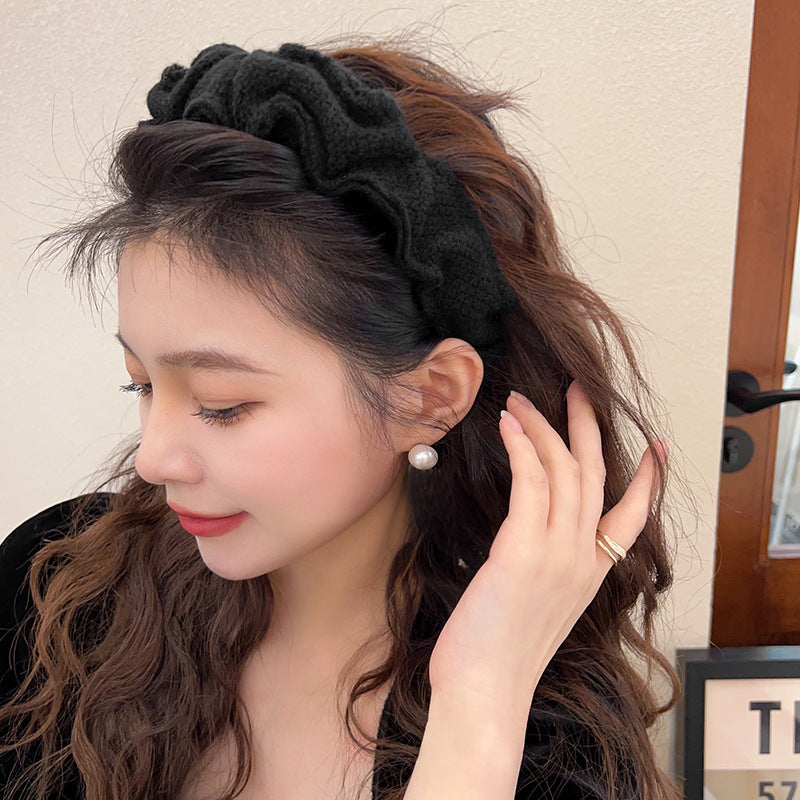 Wholesale Knitted Wool Pleated Headband