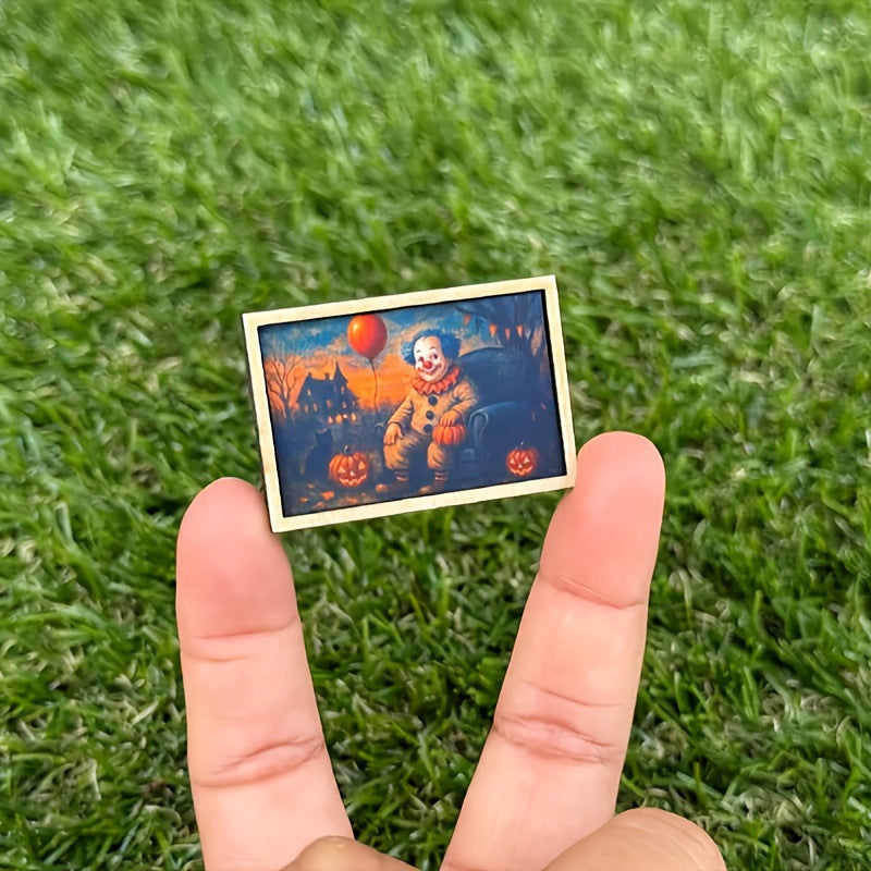 Wholesale 10 sets/pack 4-piece mini dollhouse 1:12 scale ghost wall art